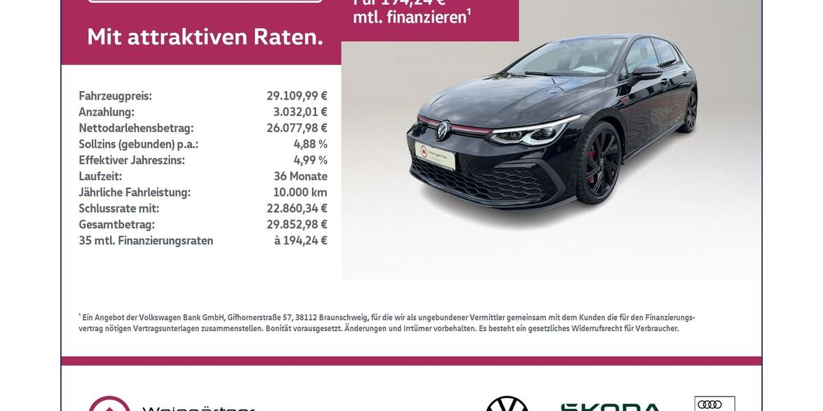 VW Golf 23.550 km 29.110 &euro; Miesbach 83714