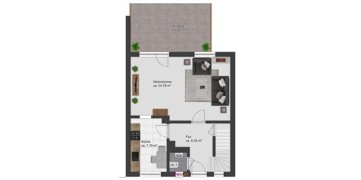 Reihenmittelhaus Braunschweig Völkenrode - 4 Zimmer, 92 m&sup2;, 242.000&euro; | Angebot:25627417