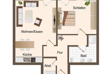 Wohnung Vechta - 2 Zimmer, 61 m&sup2;, 185.000&euro; | Angebot:25694345