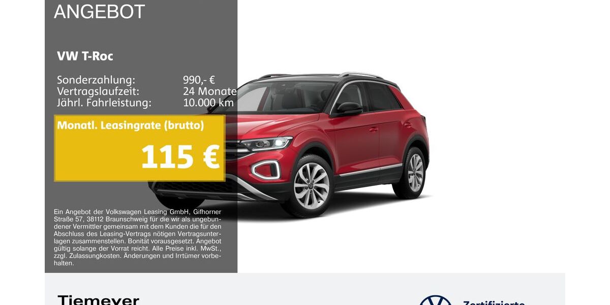 VW T-Roc 3.622 km 26.950 &euro; Duisburg 47059