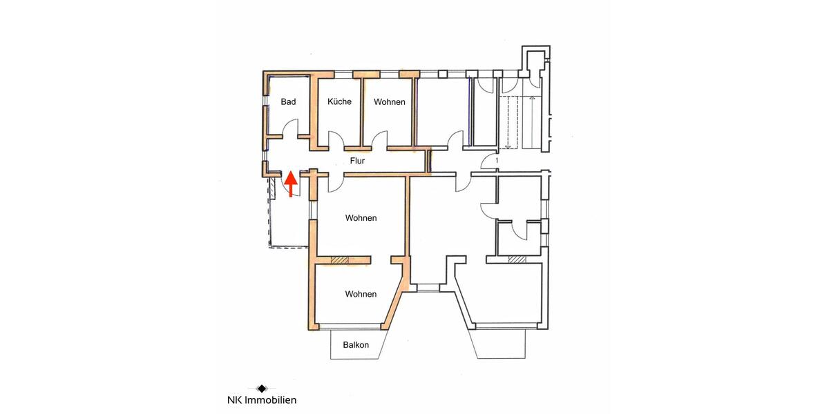 Erdgeschoßwohnung Bad Schmiedeberg - 2.5 Zimmer, 89 m&sup2;, 695&euro; | Angebot:26405028