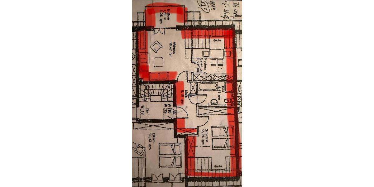 Dachgeschoßwohnung Ingolstadt Friedrichshofen-Hollerstauden - 2 Zimmer, 59 m&sup2;, 850&euro; | Angebot:26181940