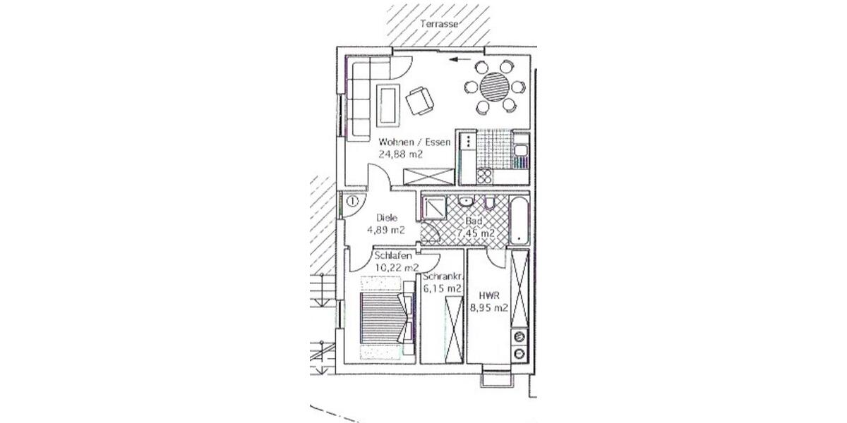 Terrassenwohnung Hillesheim - 2 Zimmer, 67 m&sup2;, 590&euro; | Angebot:26368693