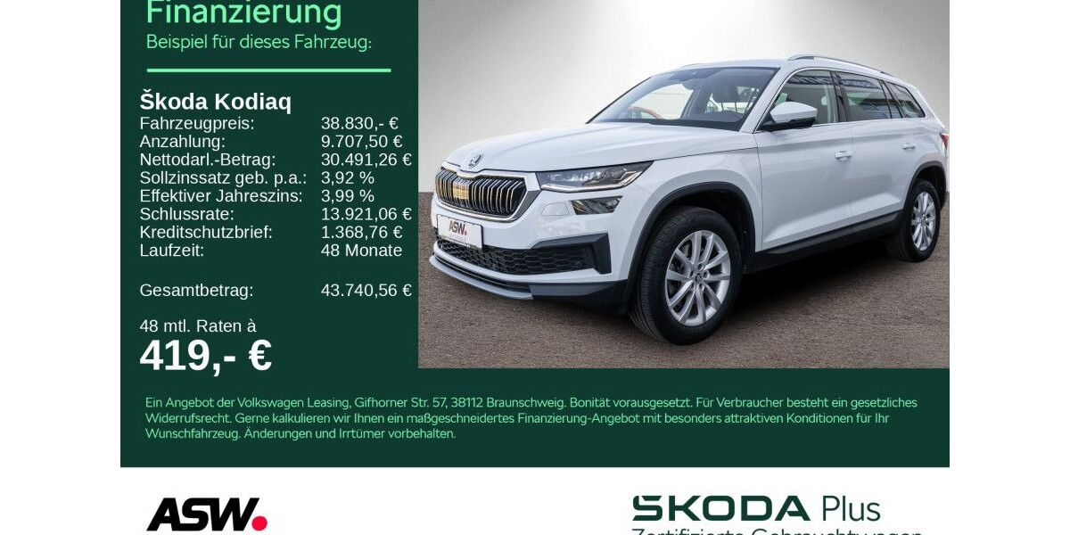 Skoda Kodiaq 30.800 km 38.830 &euro; Sinsheim 74889