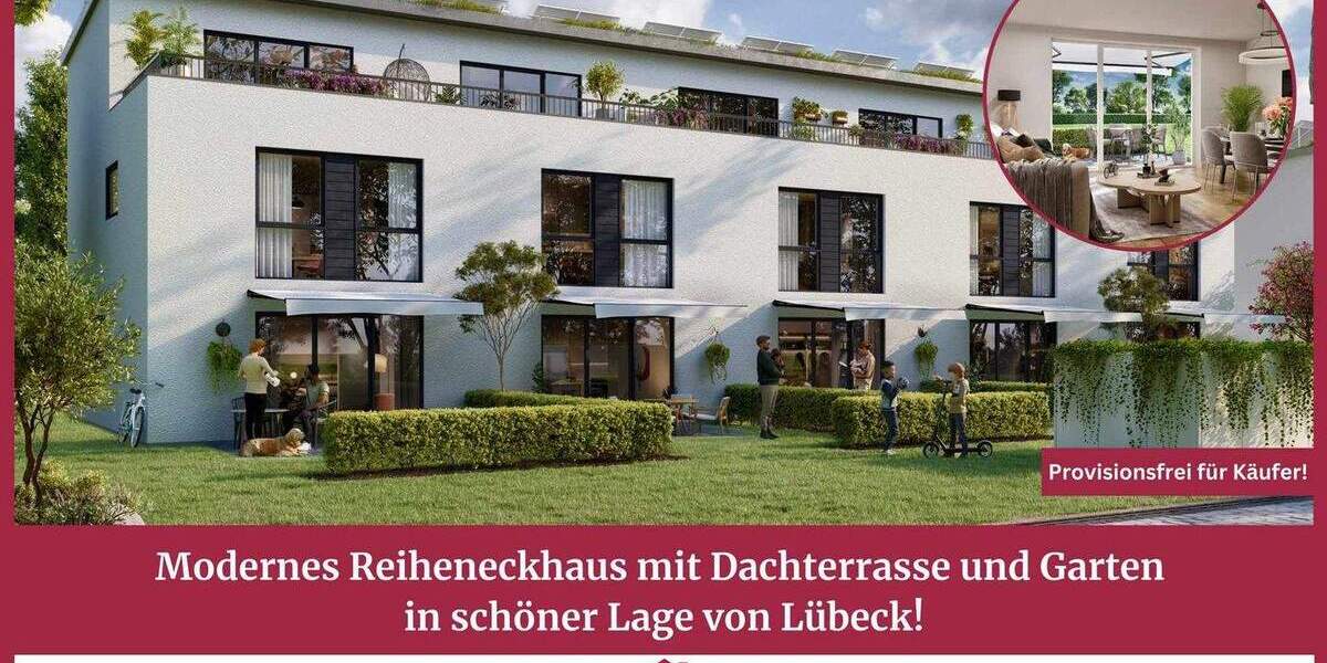 Modernes Reiheneckhaus mit Dachterrasse und Garten in schöner Lage von Lübeck! 5 zimmer