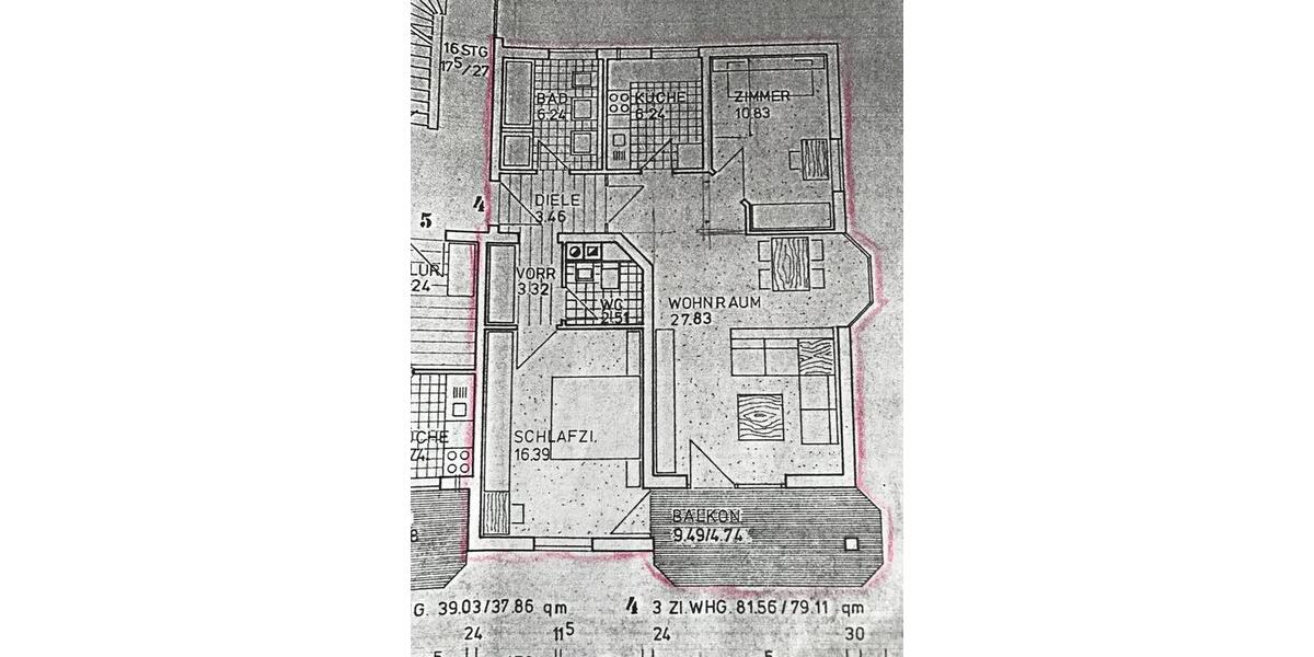 Wohnung in ruhiger Lage in Aeschach Lindau zu vermieten 3 zimmer
