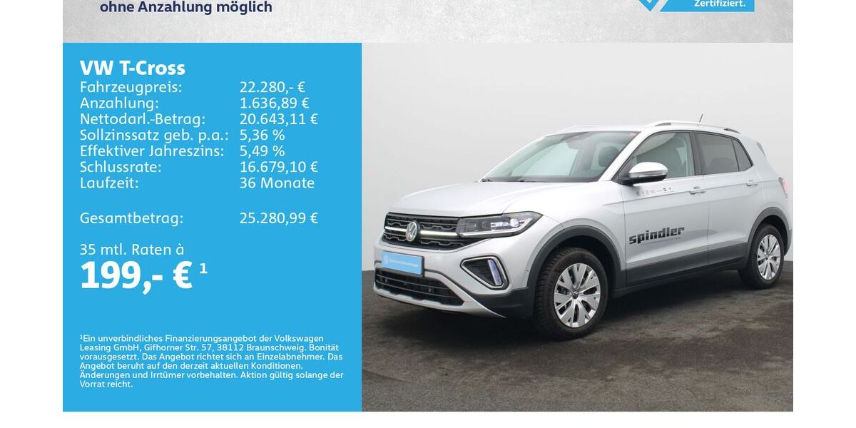 VW T-Cross 18.000 km 22.280 &euro; Würzburg 97076