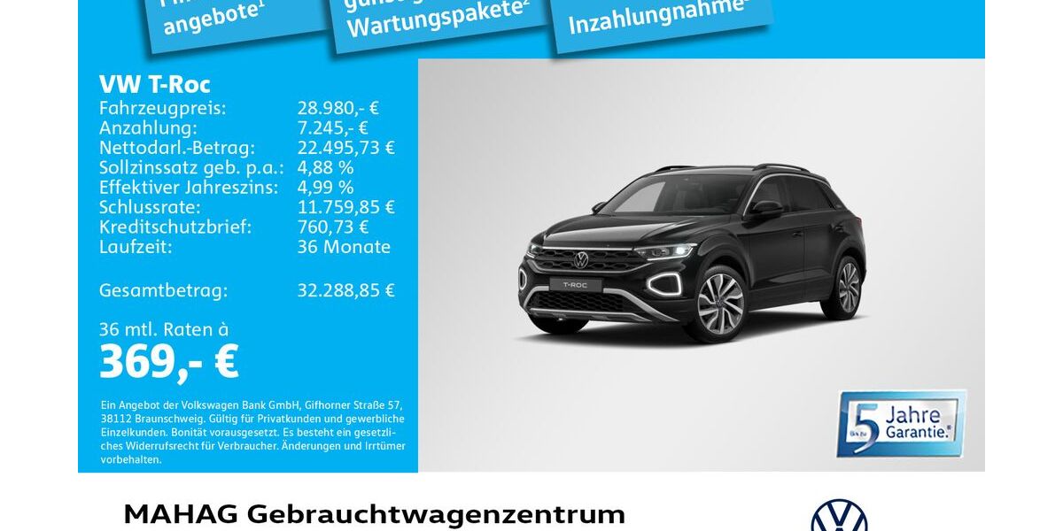 VW T-Roc 5.862 km 28.980 &euro; München 80935