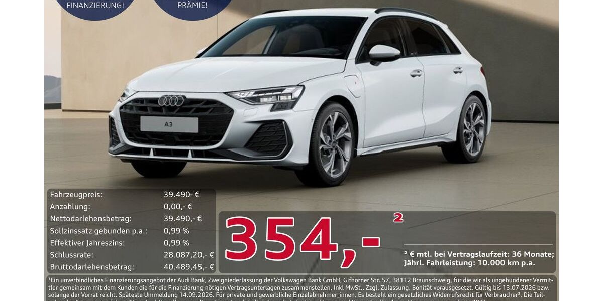 Audi A3 6.829 km 39.490 &euro; Ingolstadt 85057
