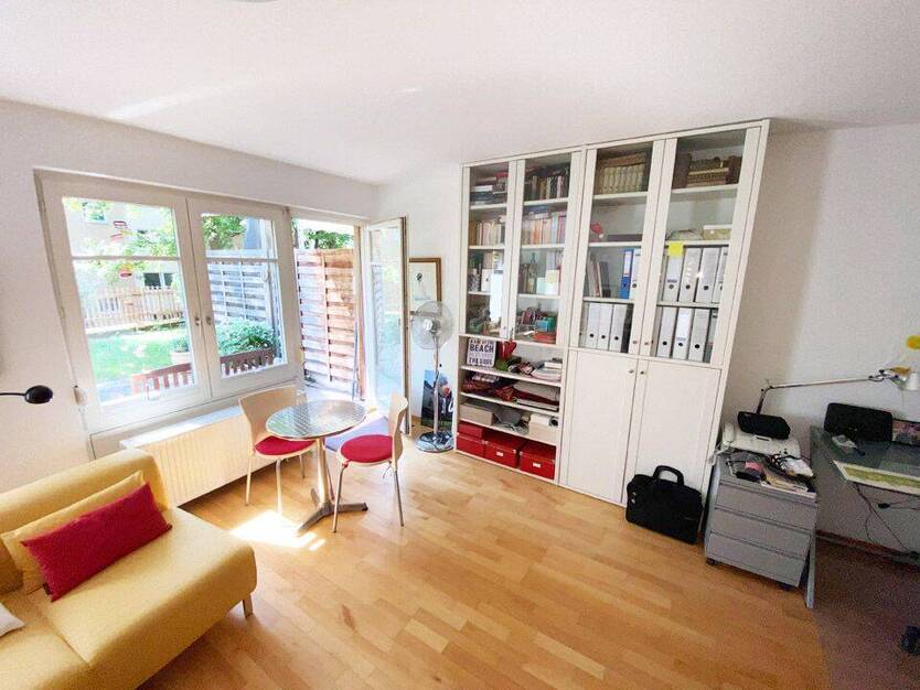 Luxuriöse ETW, S-West, Top Lage, WFL 49,16qm, Bj.88, 1 TG, 1 Kitchenette, üb. Terrasse, Garten, lux. Modern., Parkettböden, kurzf. Bezug 1 zimmer