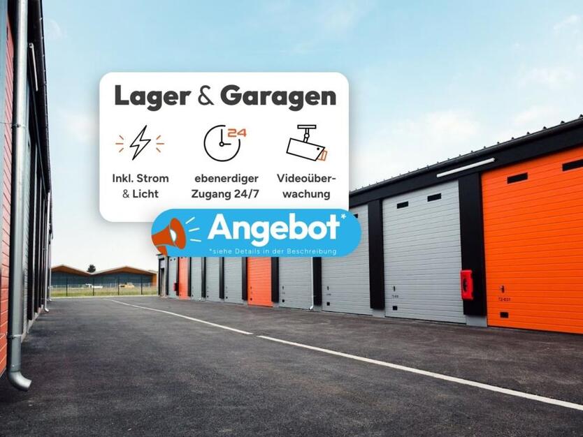 50% auf die ersten 3 Mieten! Ab 28 - 112m² Lager- und Hallenflächen zur Miete