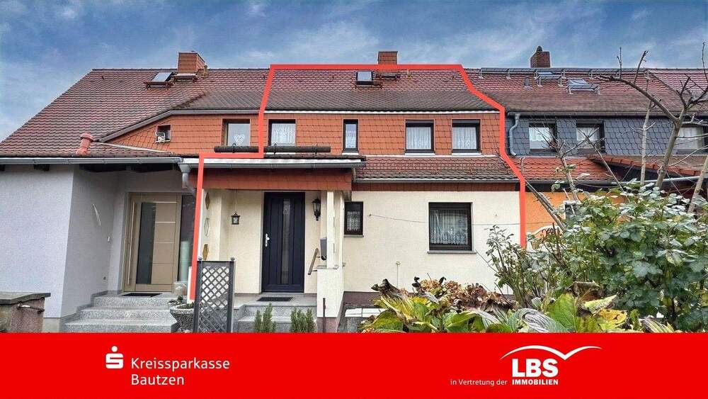 Reihenmittelhaus Bautzen - 3 Zimmer, 77 m&sup2;, 135.000&euro; | Angebot:25210692