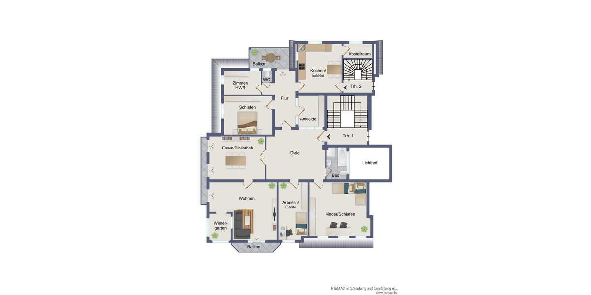 Etagenwohnung Würzburg Altstadt - 5 Zimmer, 209 m&sup2;, 959.000&euro; | Angebot:25745630