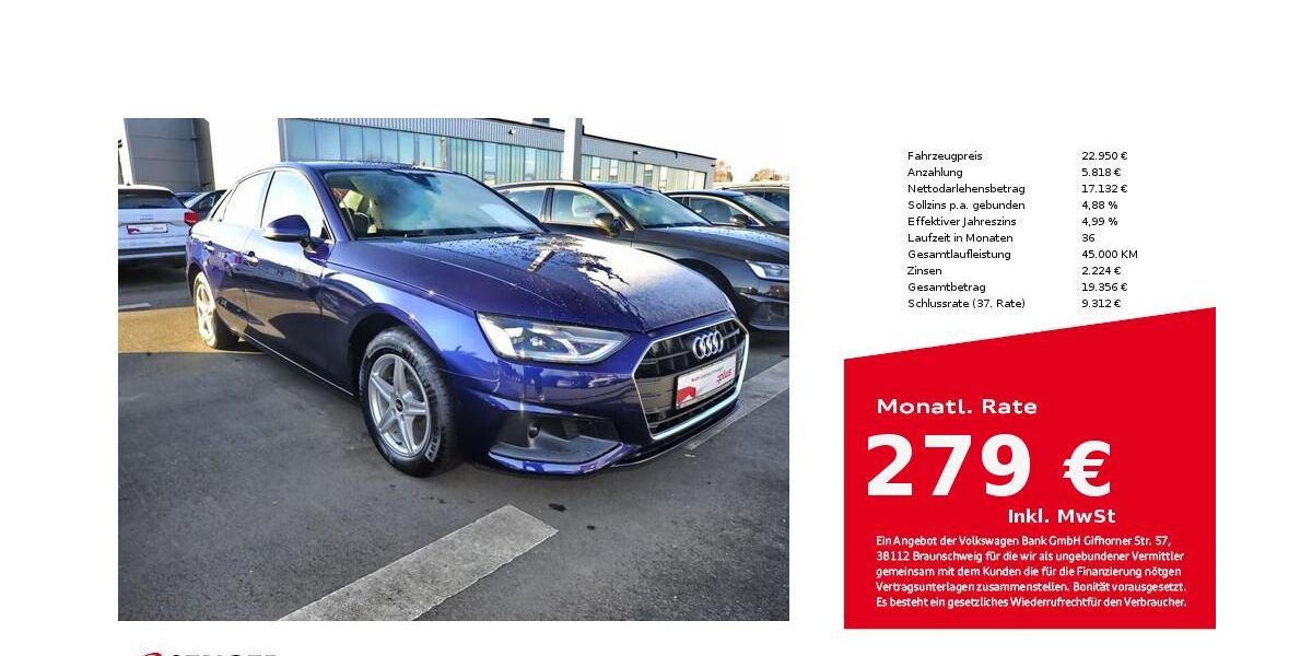 Audi A4 68.800 km 22.880 &euro; Lübeck 23556