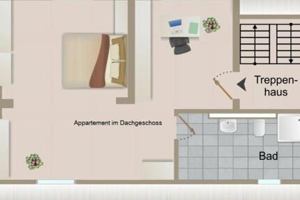 1 Raum Wohnung mit Küche, Fuhlenbrock 1 zimmer