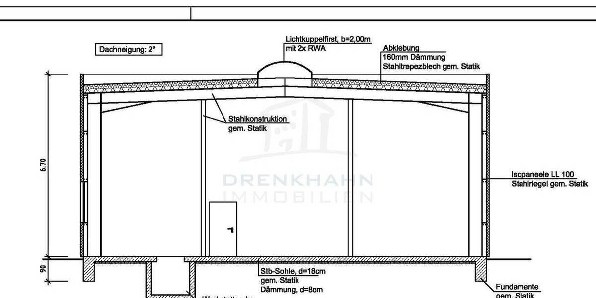 360 m² Warmhalle mit 3 Sektionaltoren, Werkstattgrube, Waschplatz m. Ölabscheider u. Fußbodenheizung zimmer