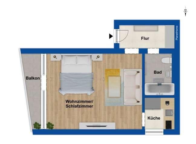 1-Zimmer-Apartment möbliert, Murnau ab 1.2.26, 700€ Kaltmiete 1 zimmer