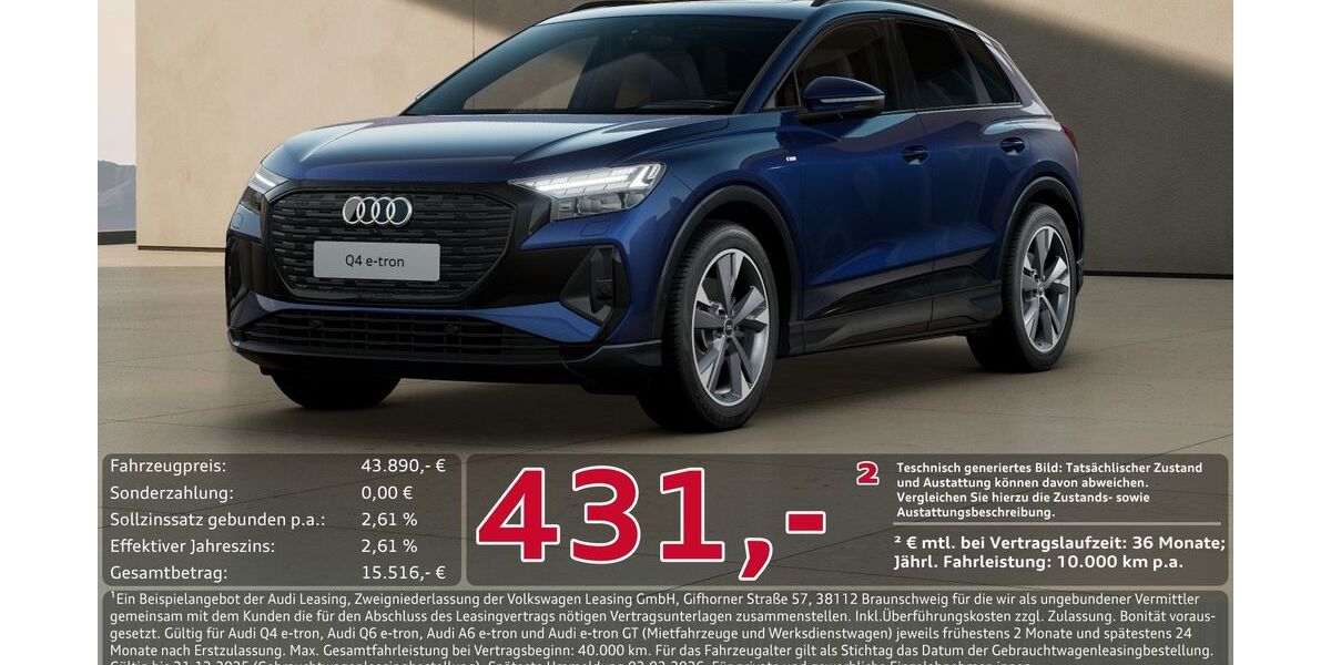 Audi Q4 e-tron 7.889 km 43.890 &euro; Ingolstadt 85057