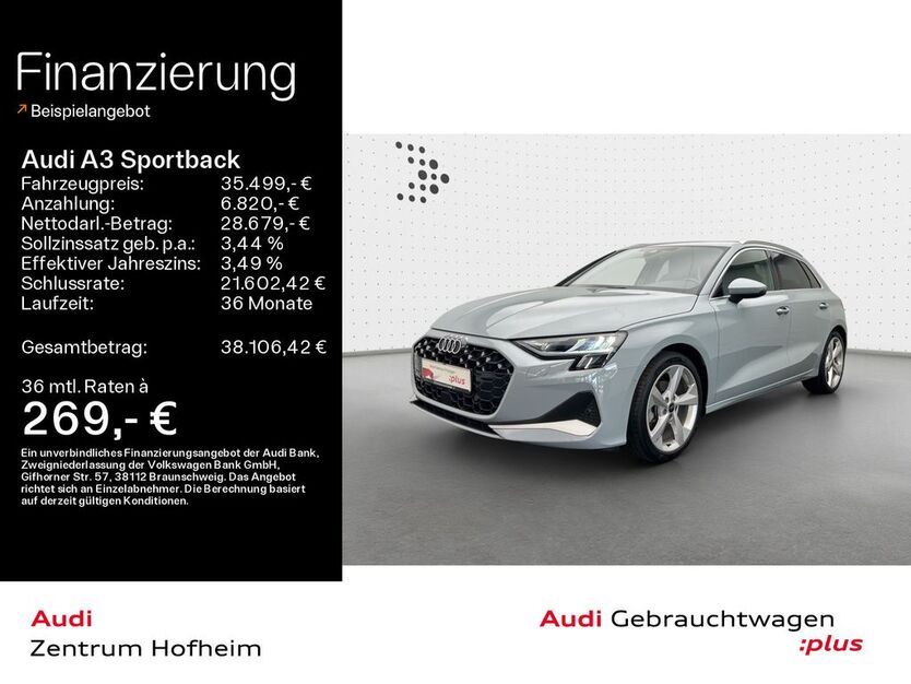 Audi A3 9.423 km 35.499 € Hofheim 65719