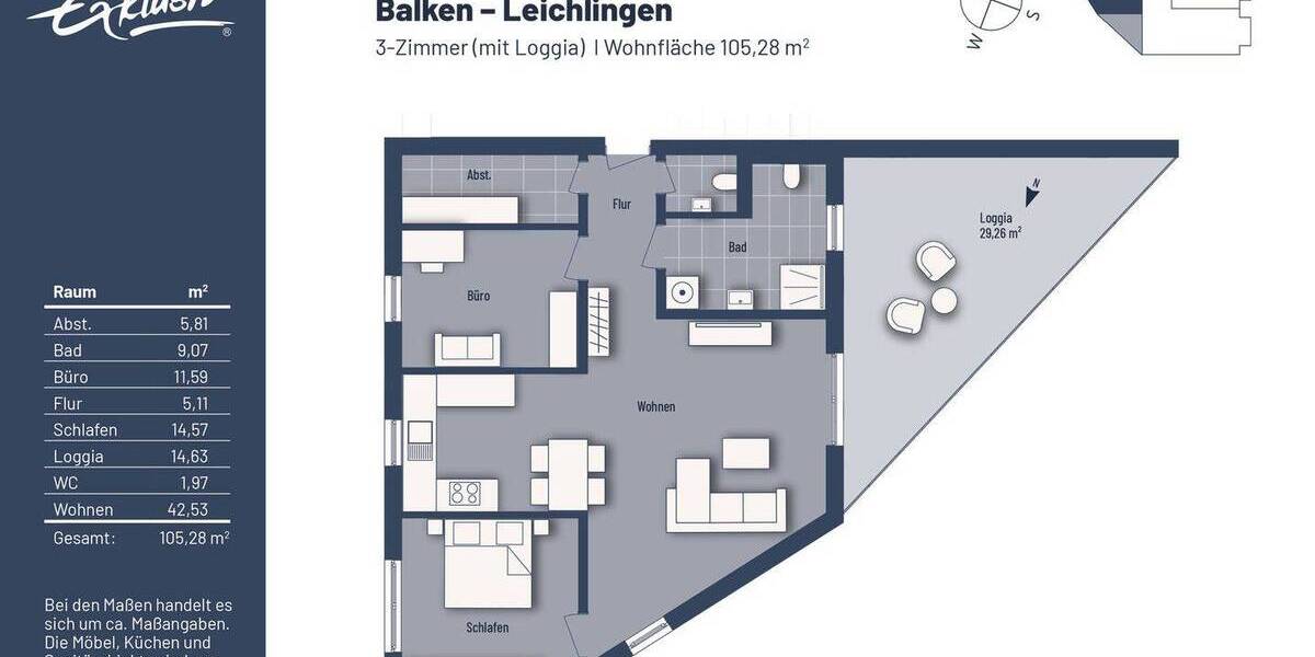 *Gemütlich und attraktiv mit Loggia und Stellplatz* 3 zimmer