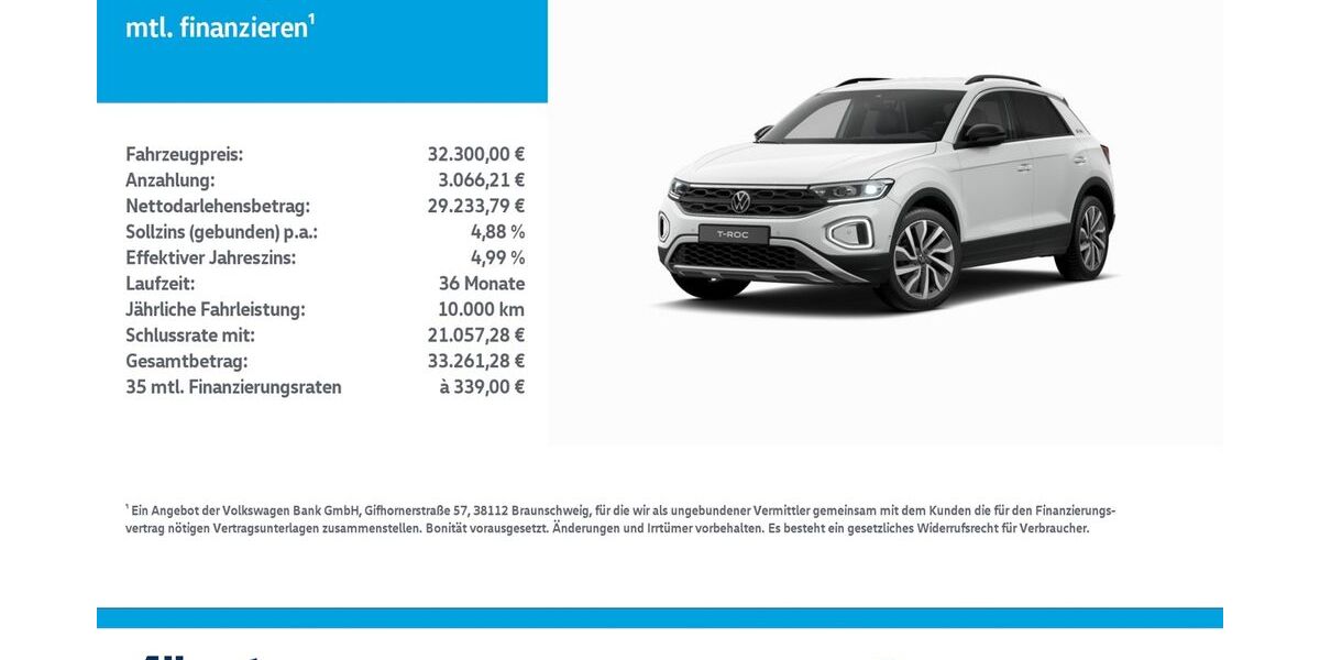 VW T-Roc 19.500 km 32.300 &euro; Mühlhausen/Thüringen 99974