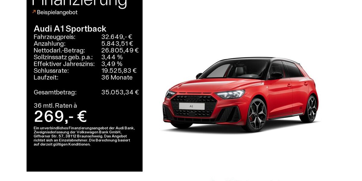 Audi A1 7.500 km 32.649 &euro; Büdingen-Düdelsheim 63654