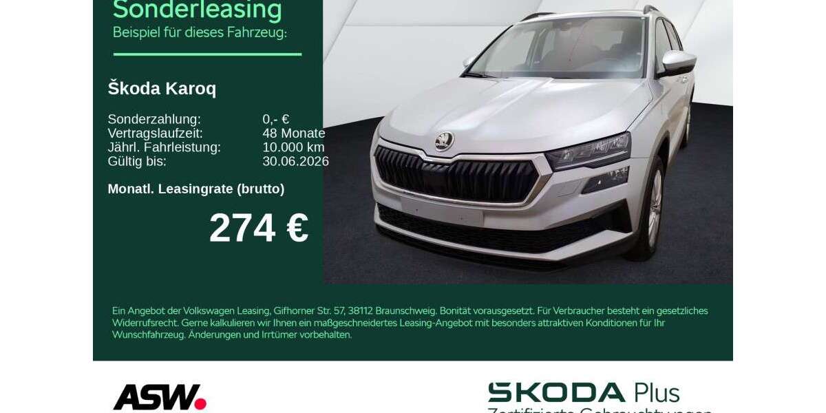 Skoda Karoq 26.800 km 29.930 &euro; Bad Rappenau 74906