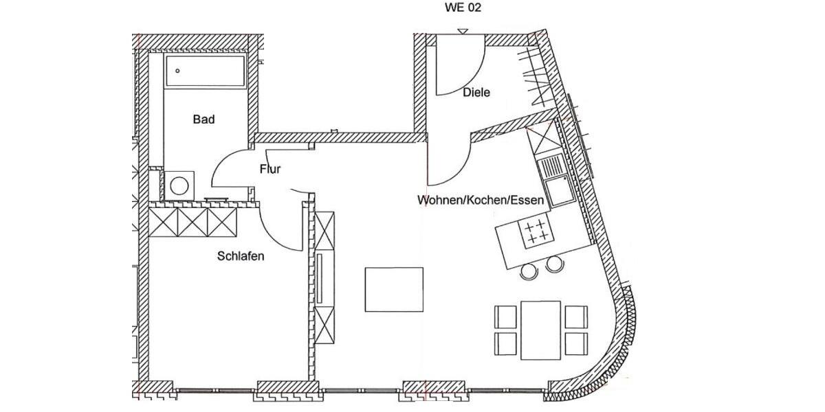 Erdgeschoßwohnung Leipzig - 2 Zimmer, 49 m&sup2;, 776&euro; | Angebot:26295097