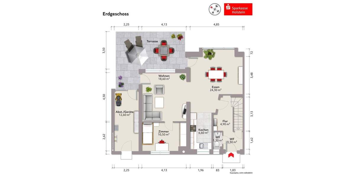 Reihenendhaus Hamburg Bramfeld - 4 Zimmer, 112 m&sup2;, 579.000&euro; | Angebot:25302019