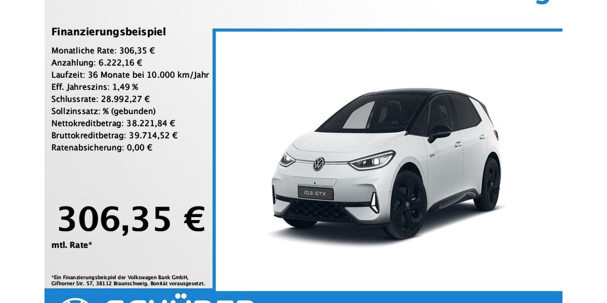 VW ID.3 3.759 km 43.987 &euro; Dießen am Ammersee 86911