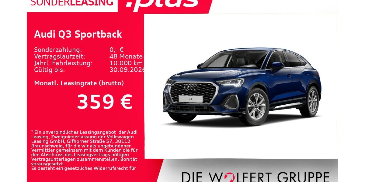 Audi Q3 4.655 km 36.460 &euro; Großwallstadt 63868