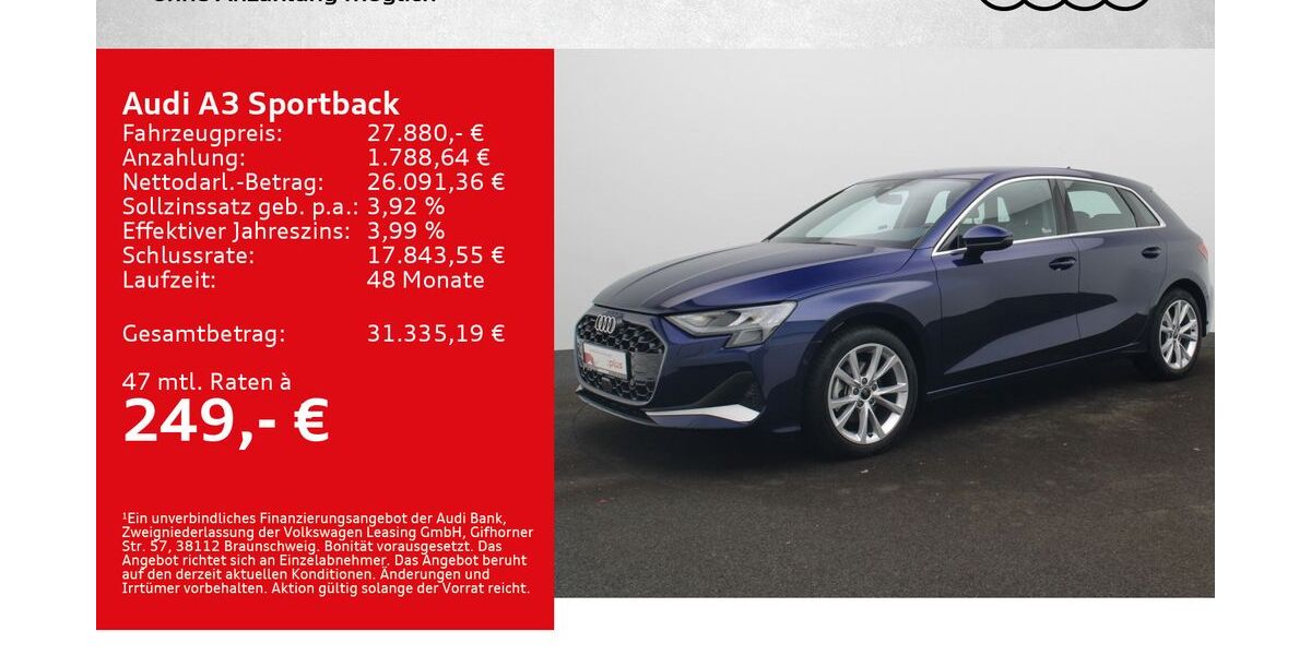Audi A3 31.000 km 33.180 &euro; Würzburg 97076