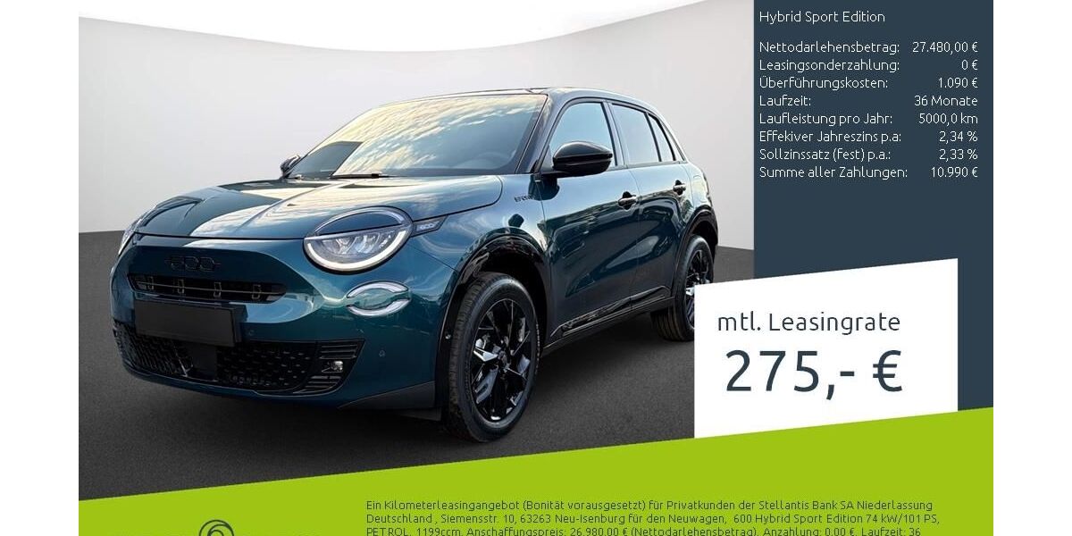 Fiat 600 4.500 km 27.250 &euro; Dülmen 48249