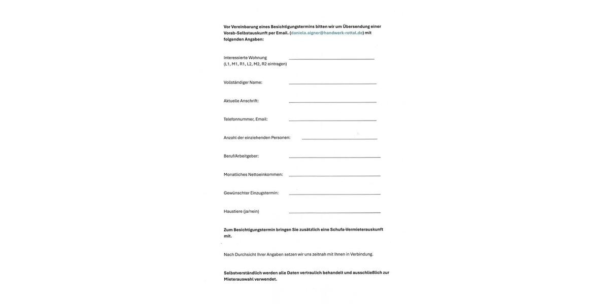 Etagenwohnung Pfarrkirchen - 2 Zimmer, 54 m&sup2;, 685&euro; | Angebot:25431662