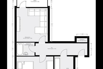 Wohnung Köln Kalk - 1 Zimmer, 54 m&sup2;, 225.000&euro; | Angebot:26014630