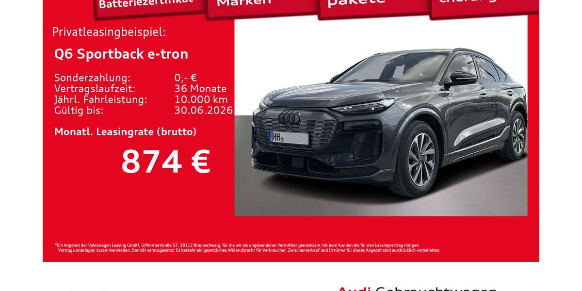 Audi Q6 e-tron 1.955 km 73.366 &euro; Hamburg 22529