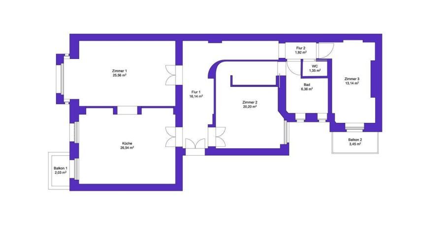 Wunderschöne 3-Zimmer-Wohnung in Friedrichshain 113 m²
