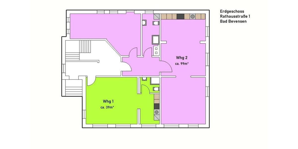 Etagenwohnung Bad Bevensen - 1 Zimmer, 39 m&sup2;, 660&euro; | Angebot:26072181