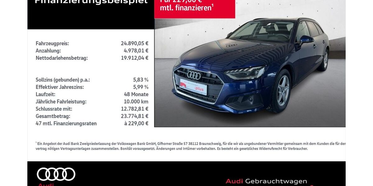 Audi A4 37.907 km 24.890 &euro; Rostock 18059