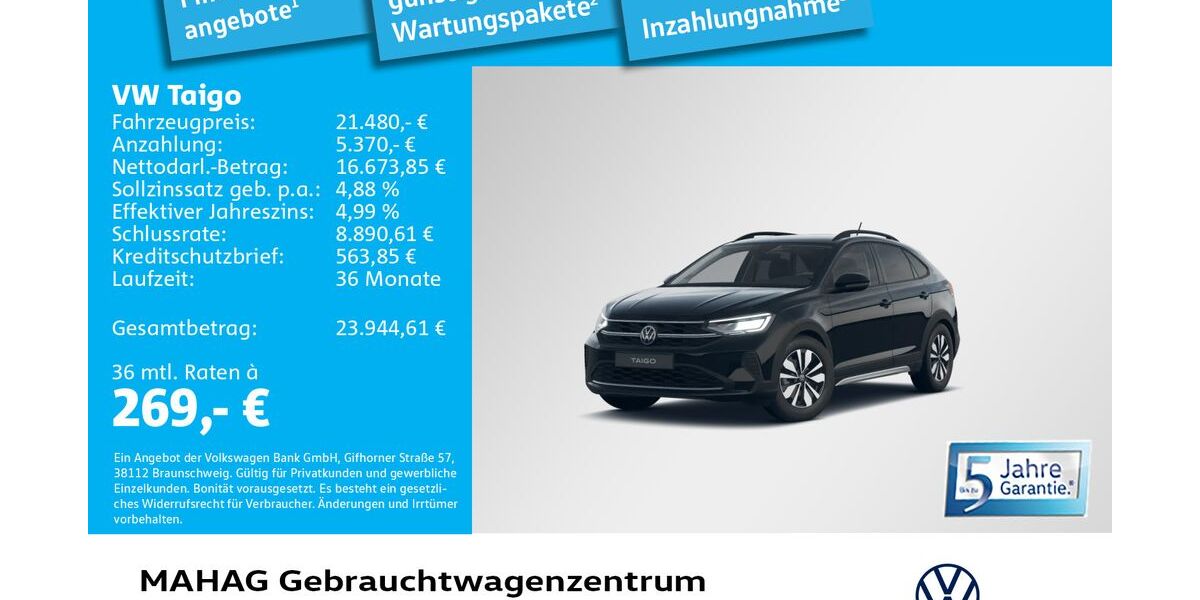 VW Taigo 4.592 km 21.480 &euro; München 80935