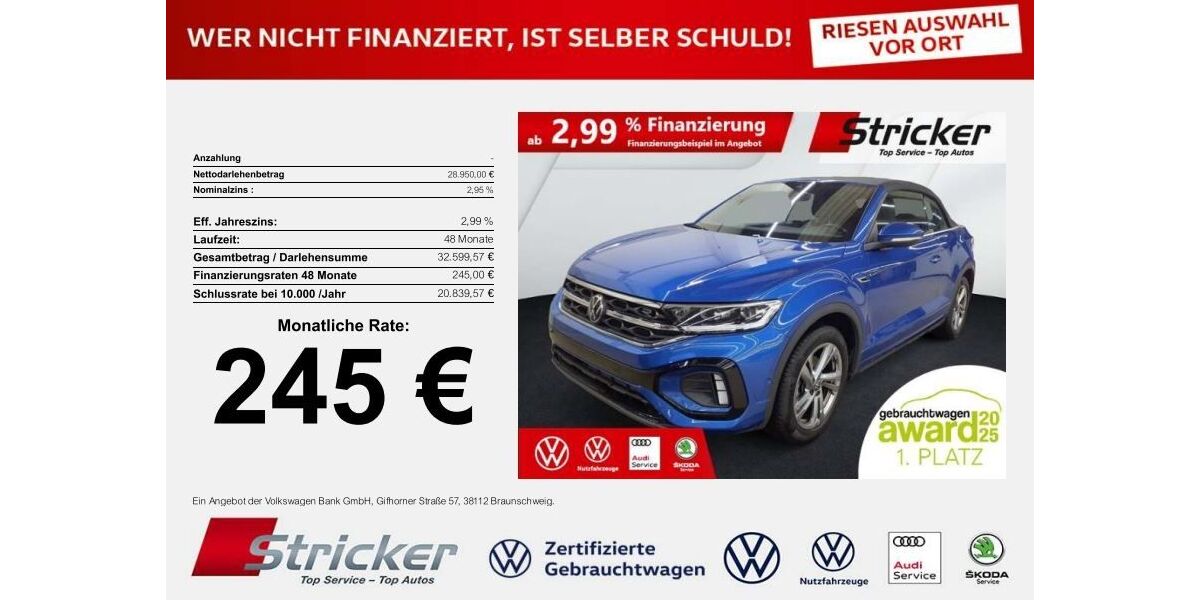 VW T-Roc 14.667 km 28.949 &euro; Horn-Bad Meinberg 32805