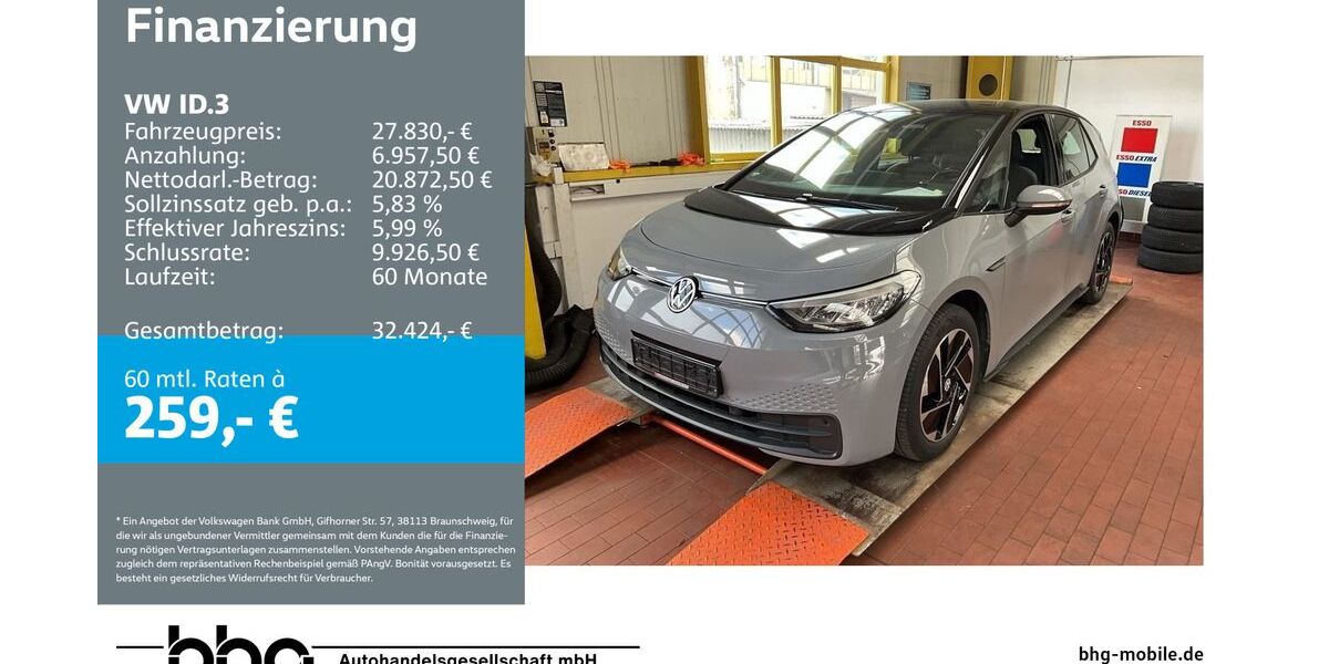 VW ID.3 45.422 km 27.830 &euro; Ettlingen 76275