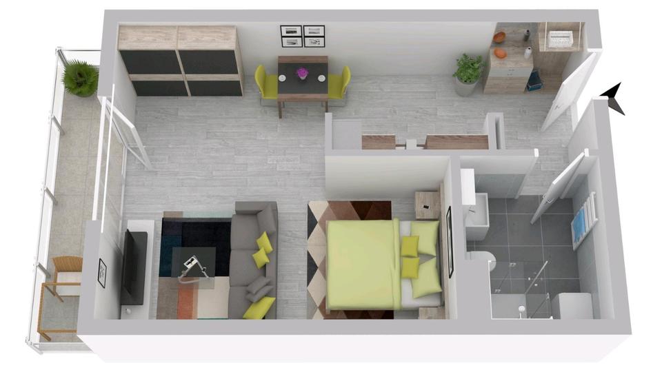 Etagenwohnung Ritterhude - 2 Zimmer, 65 m&sup2;, 650&euro; | Angebot:25304346