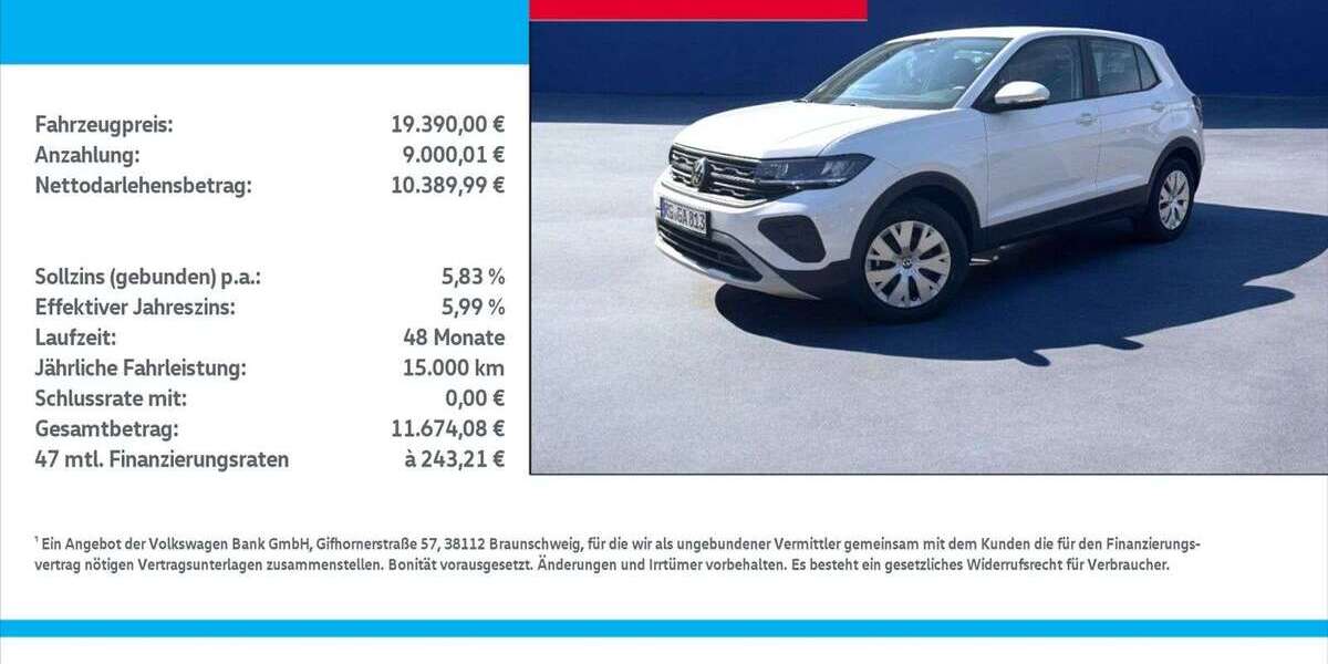 VW T-Cross 13.000 km 19.389 &euro; Gröditz 01609
