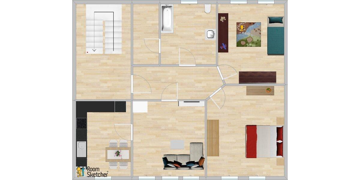Hochparterre Waren (Müritz) - 3 Zimmer, 87 m&sup2;, 1.001&euro; | Angebot:26490575