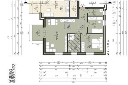 3 Zimmerwohnung Neubau 77m² KfW 40 3 zimmer