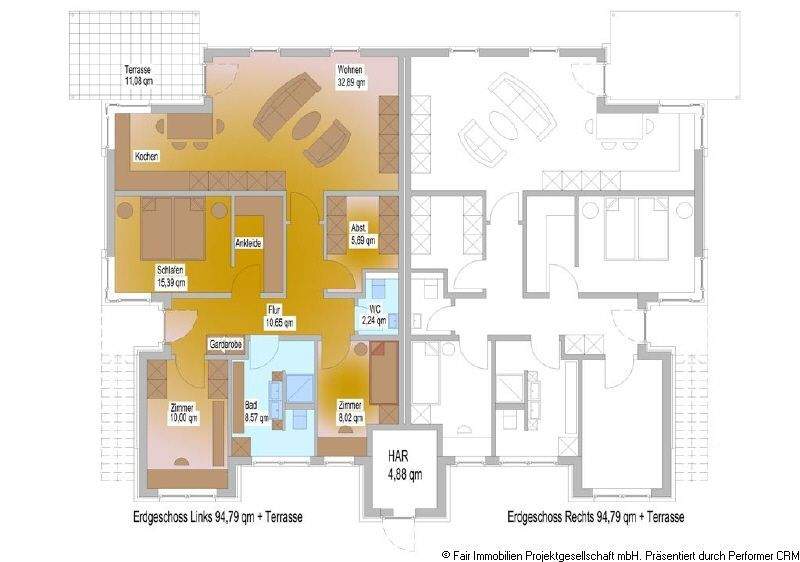 Etagenwohnung Horneburg - 4 Zimmer, 96 m&sup2;, 349.000&euro; | Angebot:25661039