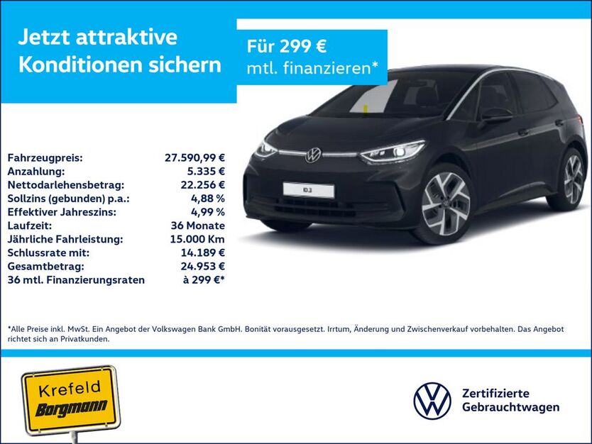 VW ID.3 58.059 km 27.591 € Krefeld 47803