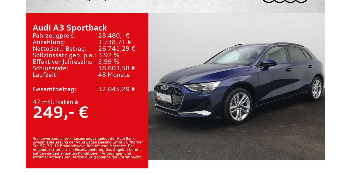 Audi A3 18.500 km 34.980 &euro; Würzburg 97076
