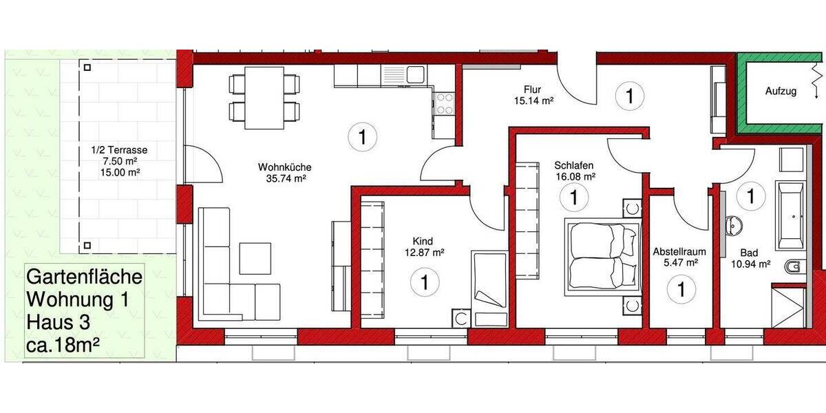 Etagenwohnung Schierling - 3 Zimmer, 103 m&sup2;, 483.000&euro; | Angebot:25701246